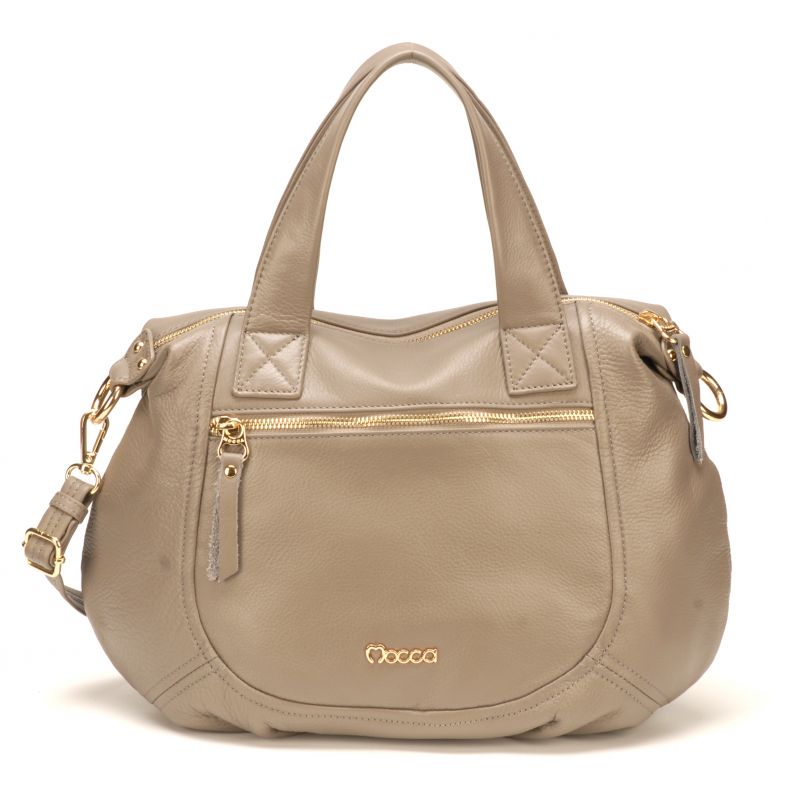 Sac à Main Petit Modèle en Cuir de Vachette - Mocca