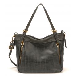 Sac Porté Épaule en Cuir de Vachette - Mocca