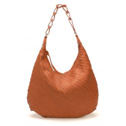 Sac Porté Épaule en Cuir de Vachette - Mocca