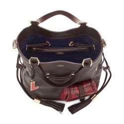 Sac Seau M Premier Flirt en Cuir Finition Python - Lancel