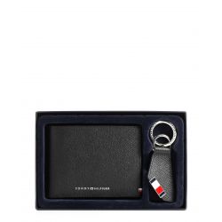 Coffret Cadeau Business Portefeuille + Porte-Clés en Cuir - Tommy Hilfiger
