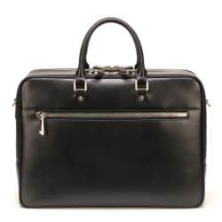Porte-Documents 2 Comp. Bradley en Cuir Noir - Arthur & Aston
