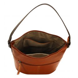 Sac Epaule en Cuir de Vachette - Mocca