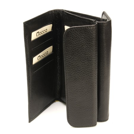 Portefeuille Dos à Dos en Cuir - Mocca