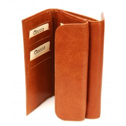 Portefeuille Dos à Dos en Cuir - Mocca