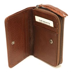 Portefeuille en Cuir de Vachette - Mocca