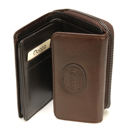 Portefeuille en Cuir Vachette - Mocca