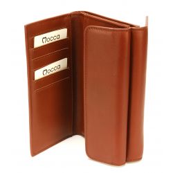 Portefeuille Dos à Dos en Cuir - Mocca
