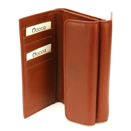 Portefeuille Dos à Dos en Cuir - Mocca