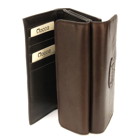 Portefeuille Dos à Dos en Cuir - Mocca