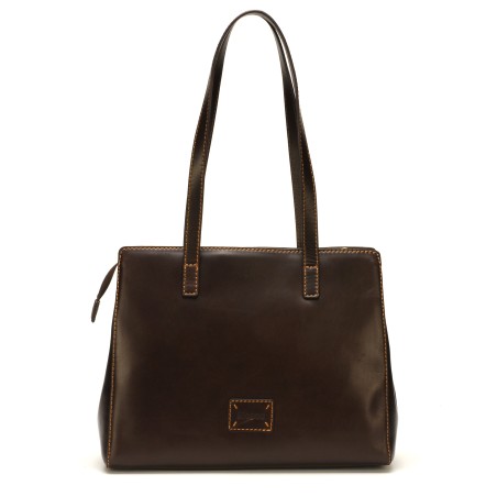 Sac Epaule en Cuir de Vachette - Mocca