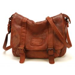 Besace en Cuir Délavé - Mocca