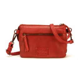 Pochette en Cuir Délavé - Mocca