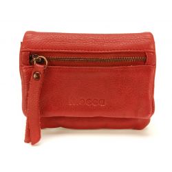 Porte-Cartes et Monnaie en Cuir Délavé - Mocca