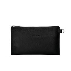 Trousse Le Foulonné Noir en Cuir - Longchamp