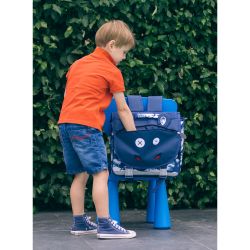 Cartable 35 cm Hippipos l'hippo en Toile - Les Déglingos