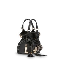 Sac Seau S Premier Flirt en Cuir Python Noir - Lancel