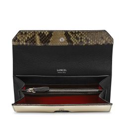 Portefeuille Slim Rabat Ninon en Cuir Python - Lancel