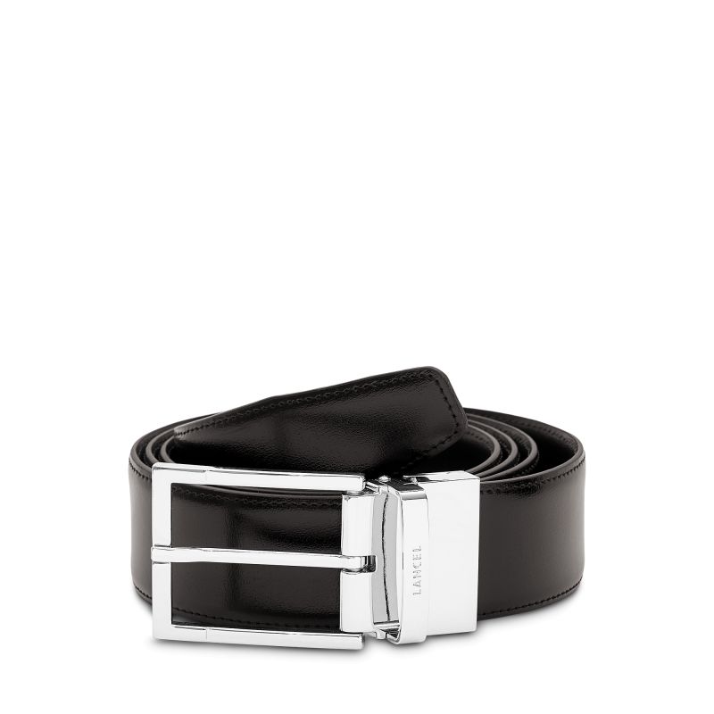 Ceinture Réversible Double L Noir/Bleu en Cuir - Lancel Ceinture Réversible Double L Noir/Bleu en Cuir - Lancel