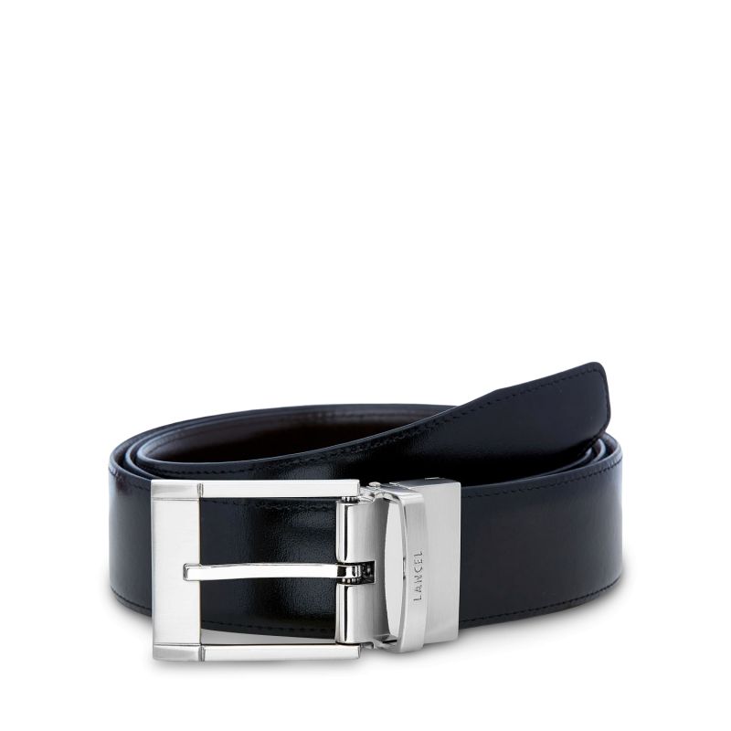 Ceinture Réversible Bridge Noir/Marron en Cuir - Lancel