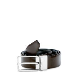 Ceinture Réversible Millenial Noir/Marron en Cuir - Lancel