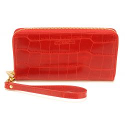 Compagnon Zippé Romy en Cuir Façon Croco - Arthur & Aston