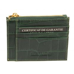 Porte-Cartes et Monnaie Romy en Cuir Façon Croco - Arthur & Aston