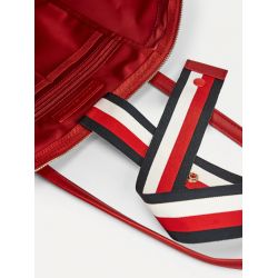 Sac Cabas Monogram en Toile Rouge - Tommy Hilfiger