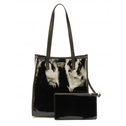 Sac shopping Cuir vernis Katy