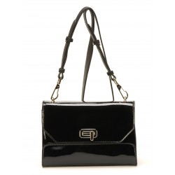 Pochette bandoulière cuir vernis Katy