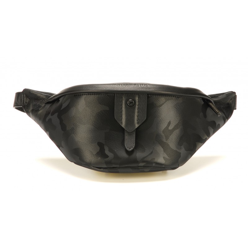 Sac banane Cuir enduit camouflage Athéna Sac banane Cuir enduit camouflage Athéna