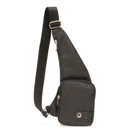 Body bag Aaron en toile polyester garniture cuir