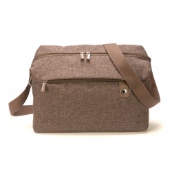 Besace Aaron en toile polyester garniture cuir