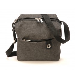 Petit sac travers Aaron en toile polyester garni cuir