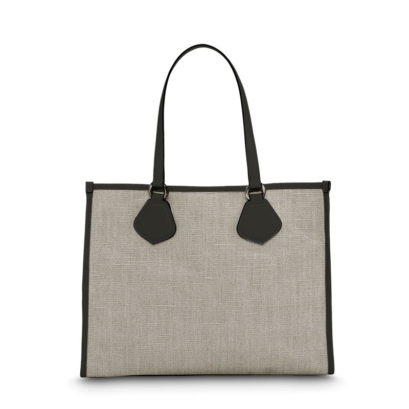 Grand Sac Cabas d'Et?� L en Toile de Jute - Lancel