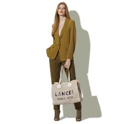 Grand Sac Cabas d'Eté L en Toile de Jute - Lancel