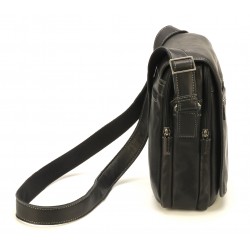 Grande sacoche rabat cuir Johany Grande sacoche rabat cuir Johany