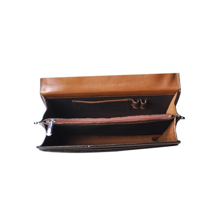 Serviette 2 Soufflets en Cuir Huilé - Arthur & Aston