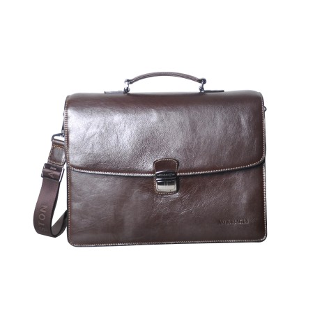 Serviette 2 Soufflets en Cuir Huilé - Arthur & Aston