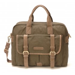 Porte-document Nathan en toile garni cuir