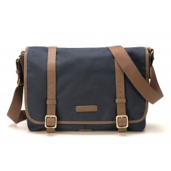 Besace Nathan en toile garni cuir