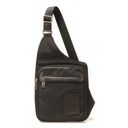 Body bag Mario en toile garni cuir