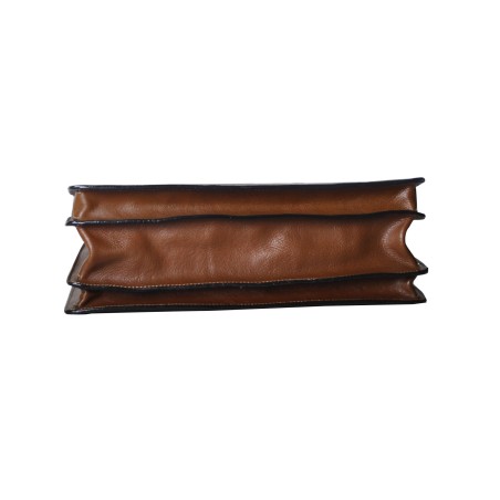 Serviette 3 Soufflets en Cuir Huilé - Arthur & Aston