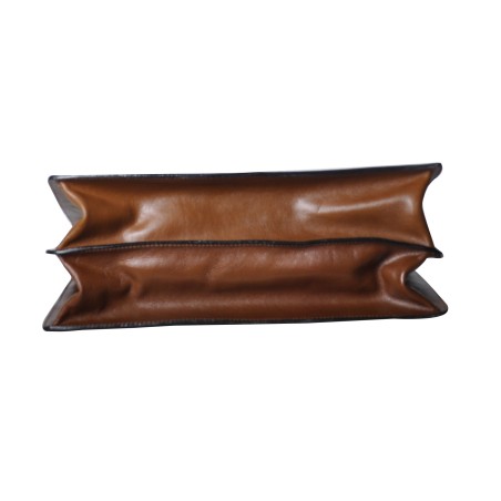 Serviette 2 Soufflets en Cuir Vachette - Arthur & Aston