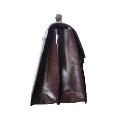 Serviette 2 Soufflets en Cuir Vachette - Arthur & Aston