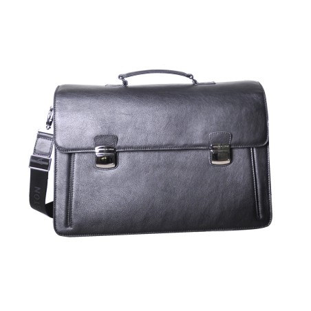 Serviette 2 Soufflets en Cuir Vachette - Arthur & Aston