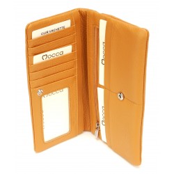 Porte monnaie et cartes cuir Mocca - M57-8006