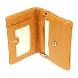 Porte monnaie et cartes cuir Mocca - M57-8016