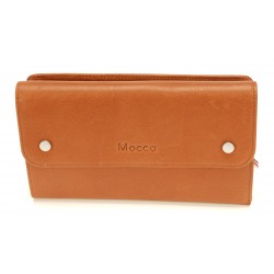 Compagnon porte chéquier cuir Mocca - M58-197